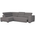 ECKSOFA Anthrazit Struktur  - Anthrazit/Schwarz, Design, Kunststoff/Textil (205/284cm) - Xora