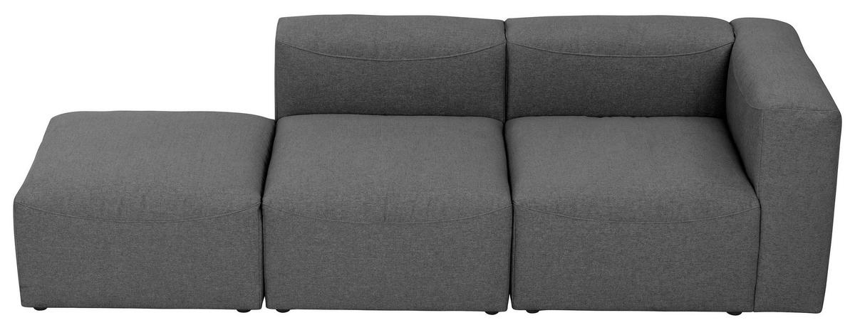OTTOMANE LENA Anthrazit  - Anthrazit, Design, Kunststoff/Textil (250/73/100cm) - Max Winzer
