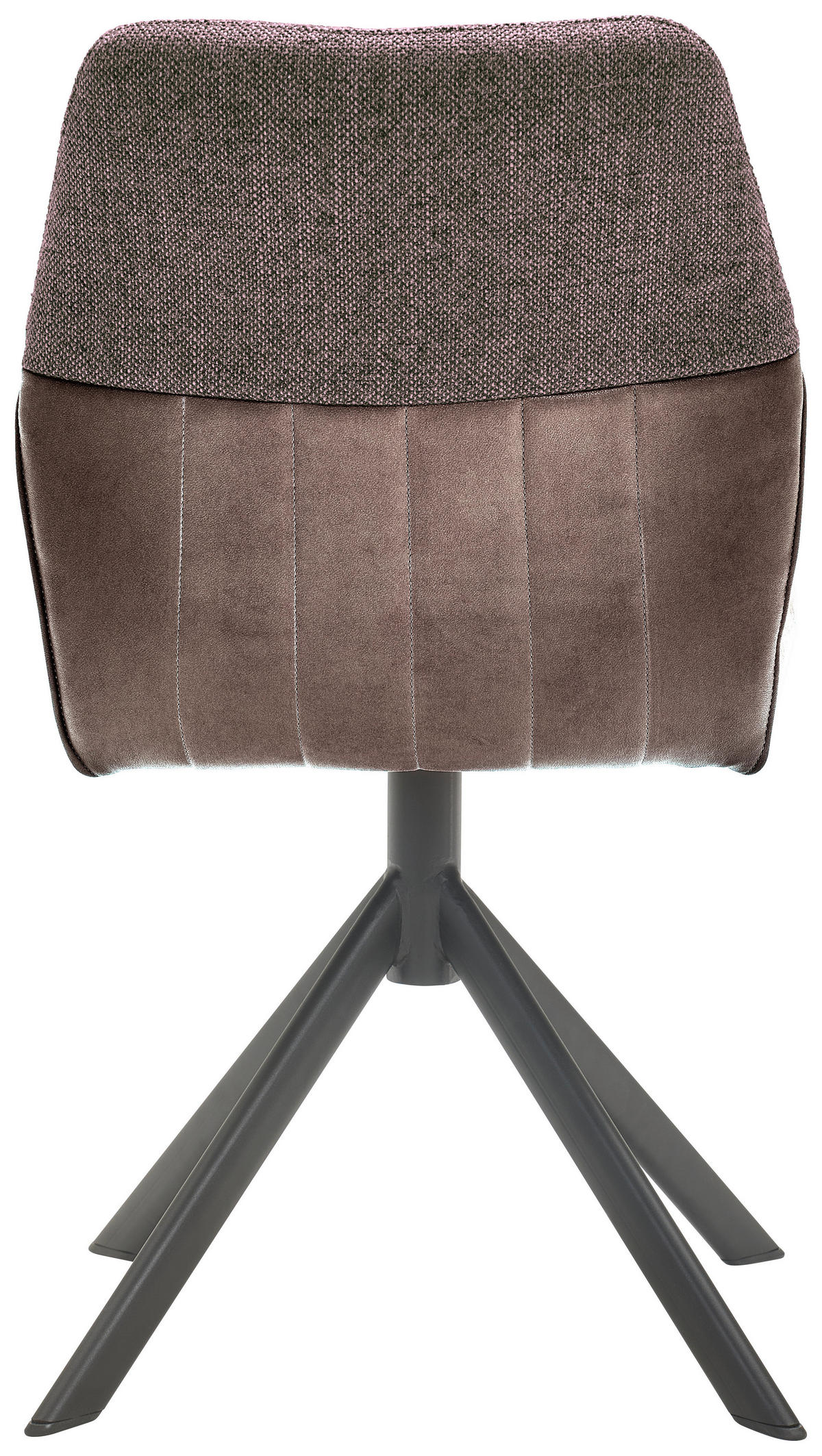 STUHL  in Lederlook, Webstoff  - Schwarz/Braun, Konventionell, Textil/Metall (49,5/87/62,5cm) - Valdera
