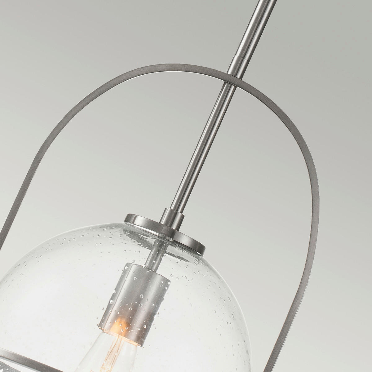 HÄNGELEUCHTE Elstead Somerset 28.9/50.3 cm   - Nickelfarben, Design, Glas/Metall (28.9/50.3cm) - Elstead Lighting