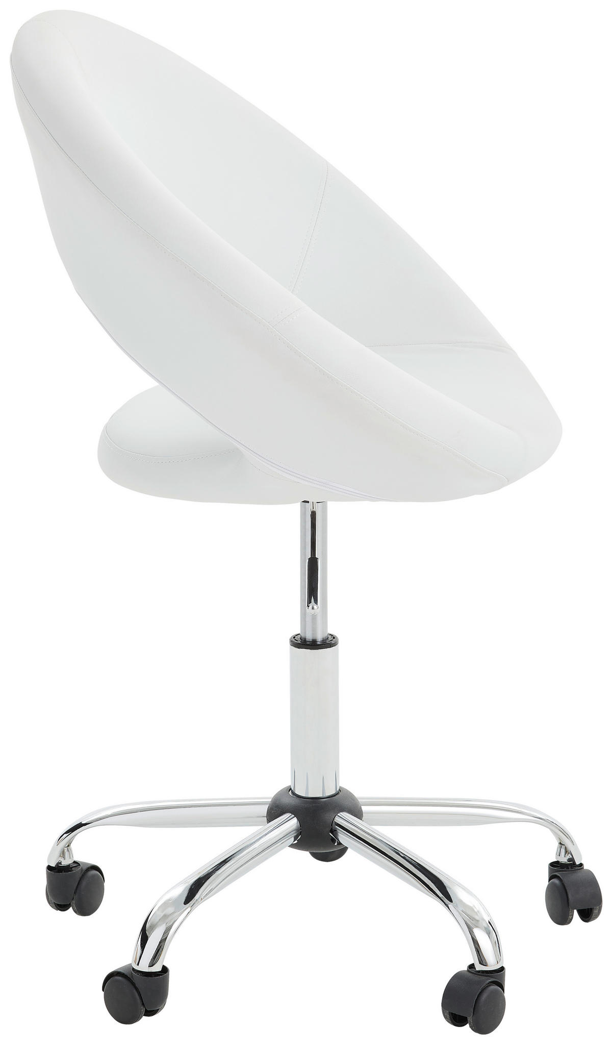 Scaun birou tineret - alb/culoare crom, Design, plastic/metal (68/84-96/56cm) - Carryhome