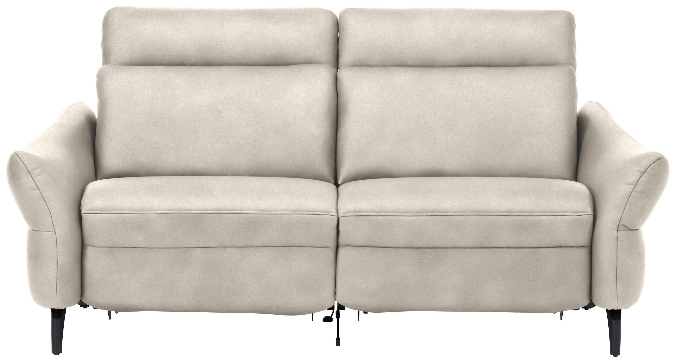 2-SITZER-SOFA in Leder Ecru  - Ecru/Anthrazit, Design, Leder/Metall (187/92/97cm) - Himolla Komfortklass