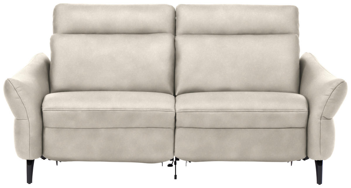 2-SITZER-SOFA in Leder Ecru  - Ecru/Anthrazit, Design, Leder/Metall (187/92/97cm) - Himolla Komfortklass
