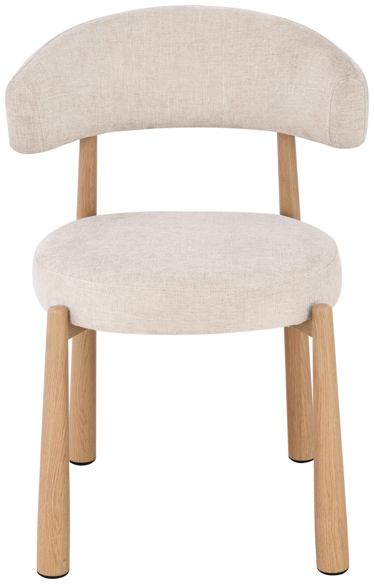 STUHL   Leinenoptik  Beige  - Eichefarben/Beige, MODERN, Holz/Textil (47/81/50cm) - Livetastic