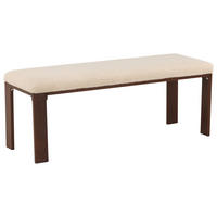 SITZBANK  in 120/50/40 cm  - Walnussfarben/Weiß, Design, Textil/Metall (120/50/40cm) - Livetastic