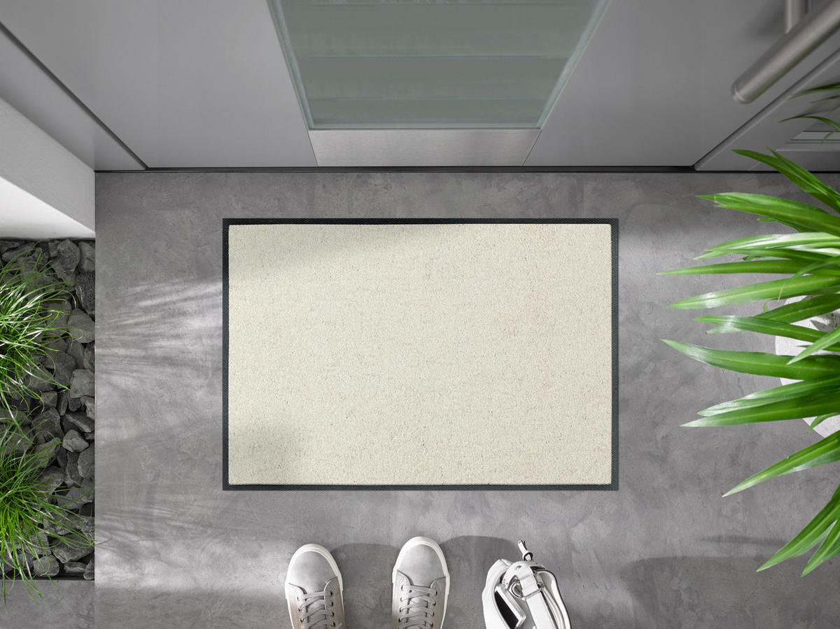 FUßMATTE 40/60 cm Whipped Cream  - Beige, KONVENTIONELL, Kunststoff/Textil (40/60cm) - wash+dry