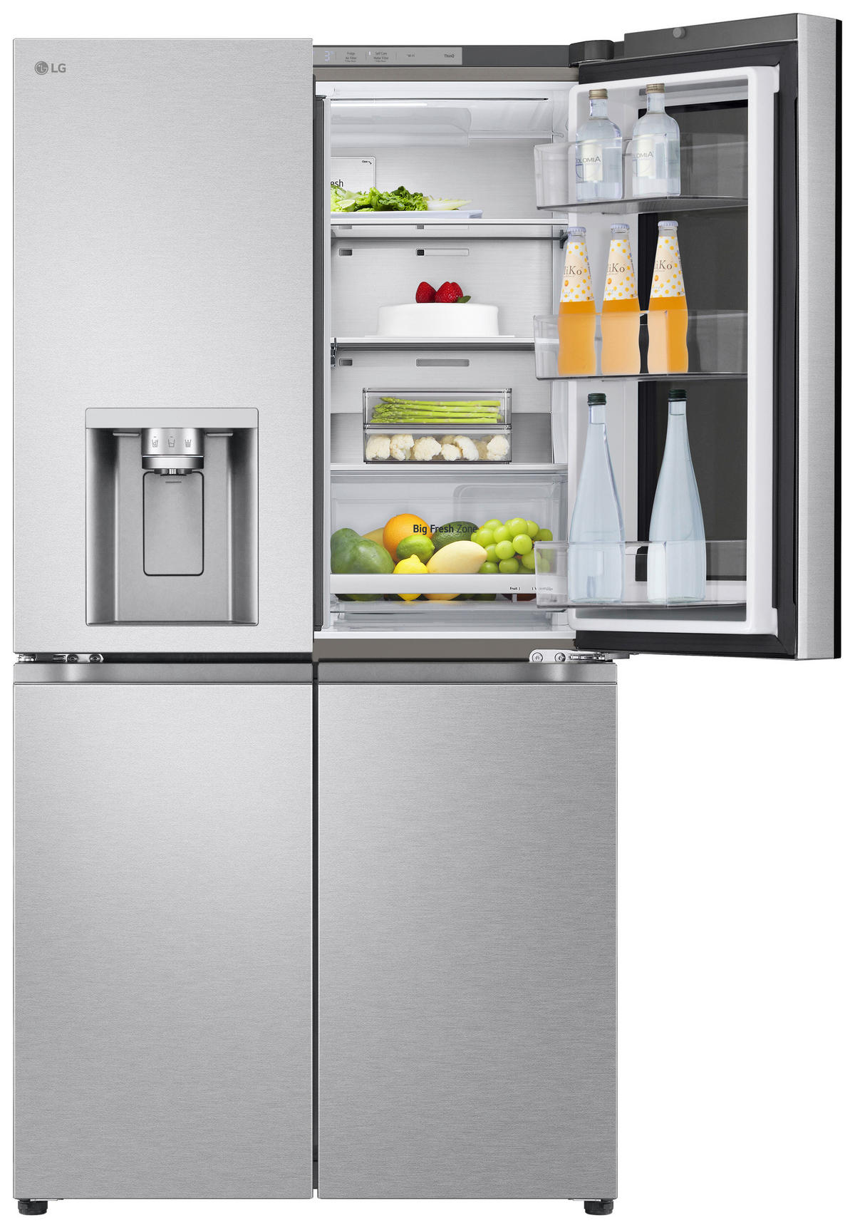 MULTI-DOOR 97,2/179,2/72,9 cm GMG960MBJE  - Edelstahlfarben, Trend, Glas/Kunststoff (97,2/179,2/72,9cm) - LG