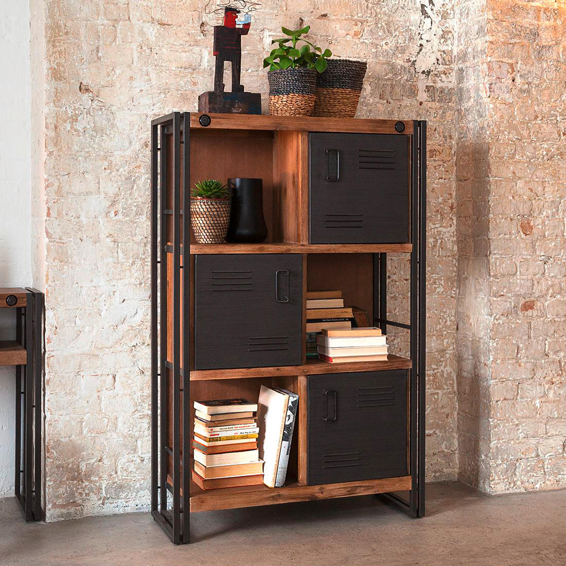 HIGHBOARD  in 90/140/35 cm  - Anthrazit/Schwarz, Trend, Holz/Metall (90/140/35cm) - home24