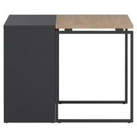 SCHREIBTISCHKOMBINATION 160/100/75,6 cm Grau, Eichefarben  - Eichefarben/Grau, MODERN, Holzwerkstoff (160/100/75,6cm) - P & B