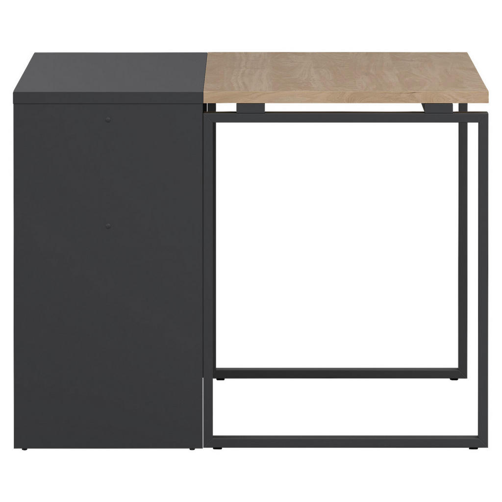 Thumbnail - Mid.you Schreibtischkombination, Grau, Eiche, Holzwerkstoff, Holzoptik, 100x75.6x160 cm, Arbeitszimmer, Schreibtische, S...