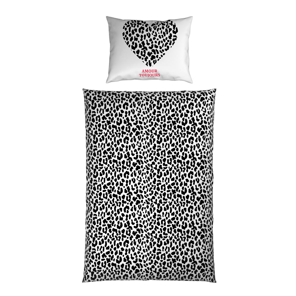 BETTWÄSCHE Satin 140/200 cm  - Schwarz/Weiß, Trend, Textil (140/200cm) - Esposa