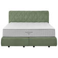 BOXSPRINGBETT 180/200 cm  in Mintgrün  - Schwarz/Mintgrün, Design, Kunststoff/Textil (180/200cm) - Johann Jakob