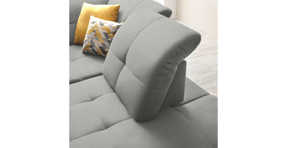 ECKSOFA in Chenille Hellgrau 310/240 cm - Hellgrau/Schwarz, Design, Textil/Metall (310/240cm) - Xora
