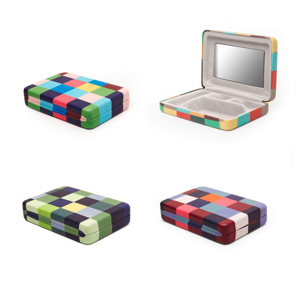 KUTIJA ZA NAKIT   7/2,2/10 cm    - višebojno, Basics, staklo/tekstil (7/2,2/10cm) - Kikkerland