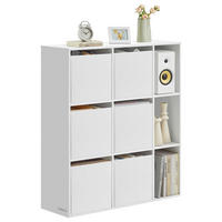 NÁSTENNÁ KNIŽNICA, biela, 83/91,8/27 cm - biela, Trend, kompozitné drevo/textil (83/91,8/27cm) - Boxxx