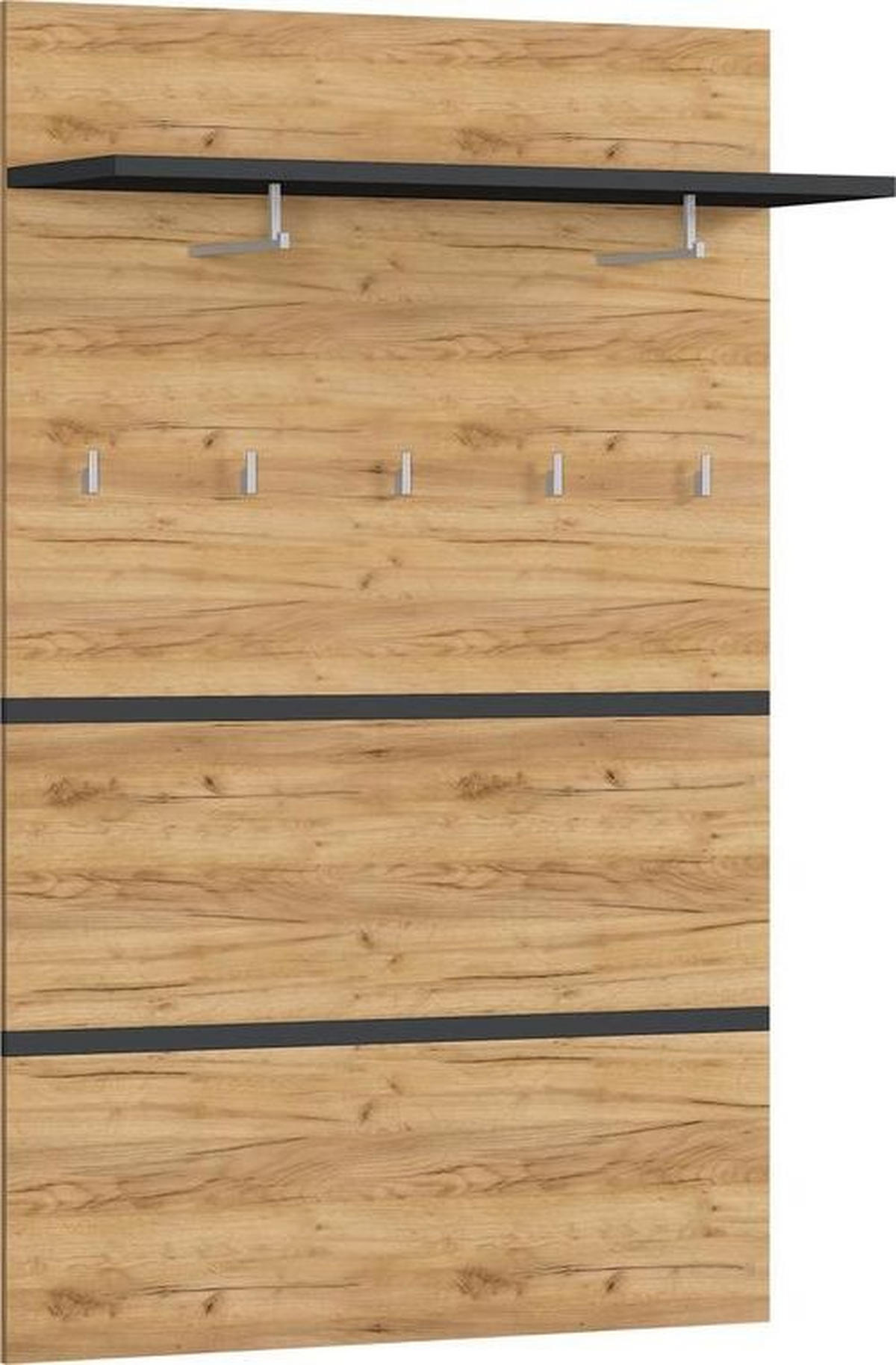 GARDEROBENPANEEL  in 96/147/30 cm  - Eichefarben/Anthrazit, Design, Holzwerkstoff (96/147/30cm) - Xora