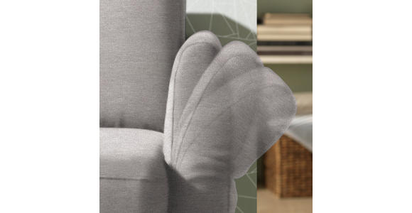 SOFA in Flachgewebe Taupe - Taupe/Chromfarben, KONVENTIONELL, Textil (162/86/97cm) - Novel