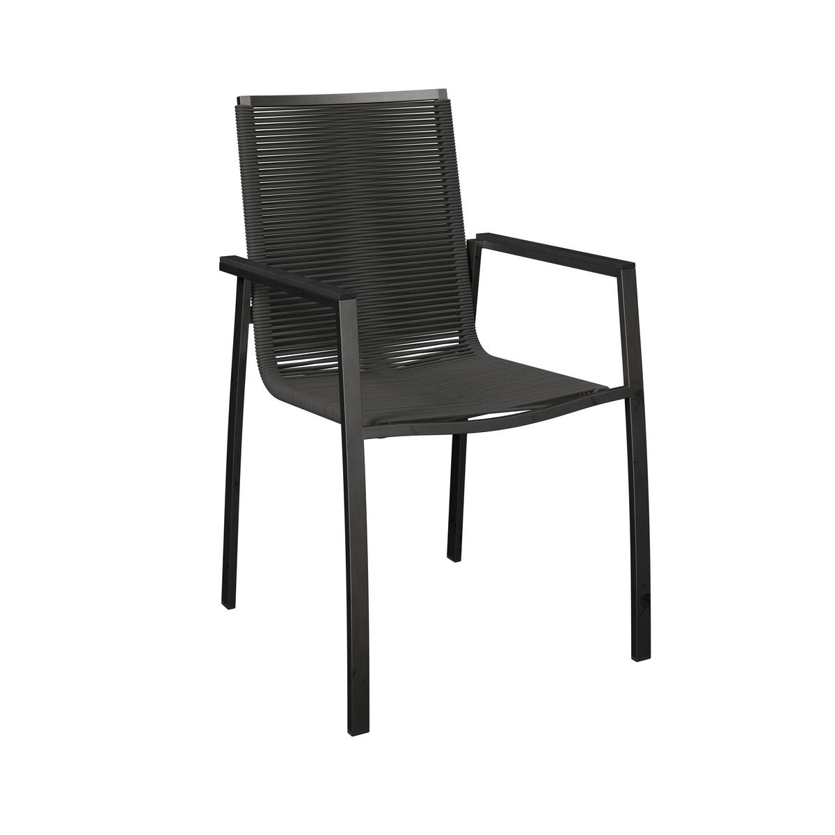 STAPELSESSEL Edelstahl Edelstahlfarben, Dunkelgrau  - Edelstahlfarben/Dunkelgrau, Design, Kunststoff/Textil (56/91/58cm) - Amatio