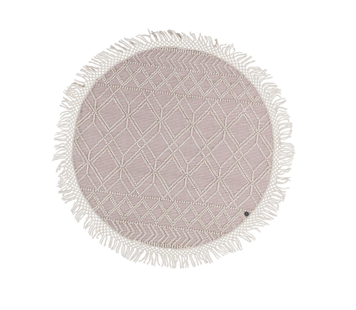 HANDWEBTEPPICH 140/140 cm Colored Macrame - Three Rosa  - Rosa, Design, Textil (140/140cm) - Tom Tailor