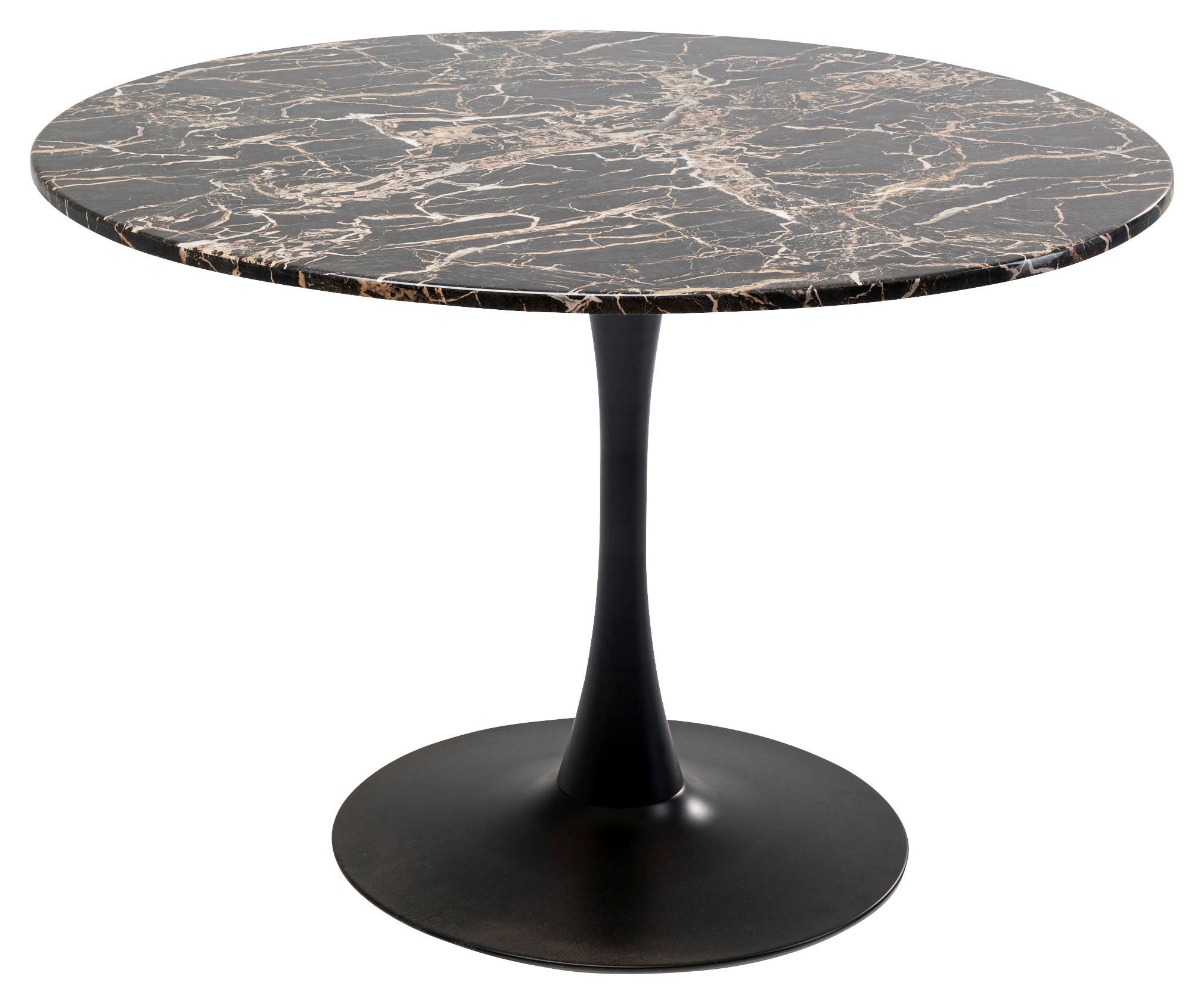 ESSTISCH in Holzwerkstoff 110/110/72 cm  - Schwarz/Braun, Design, Holzwerkstoff/Metall (110/110/72cm) - Kare-Design