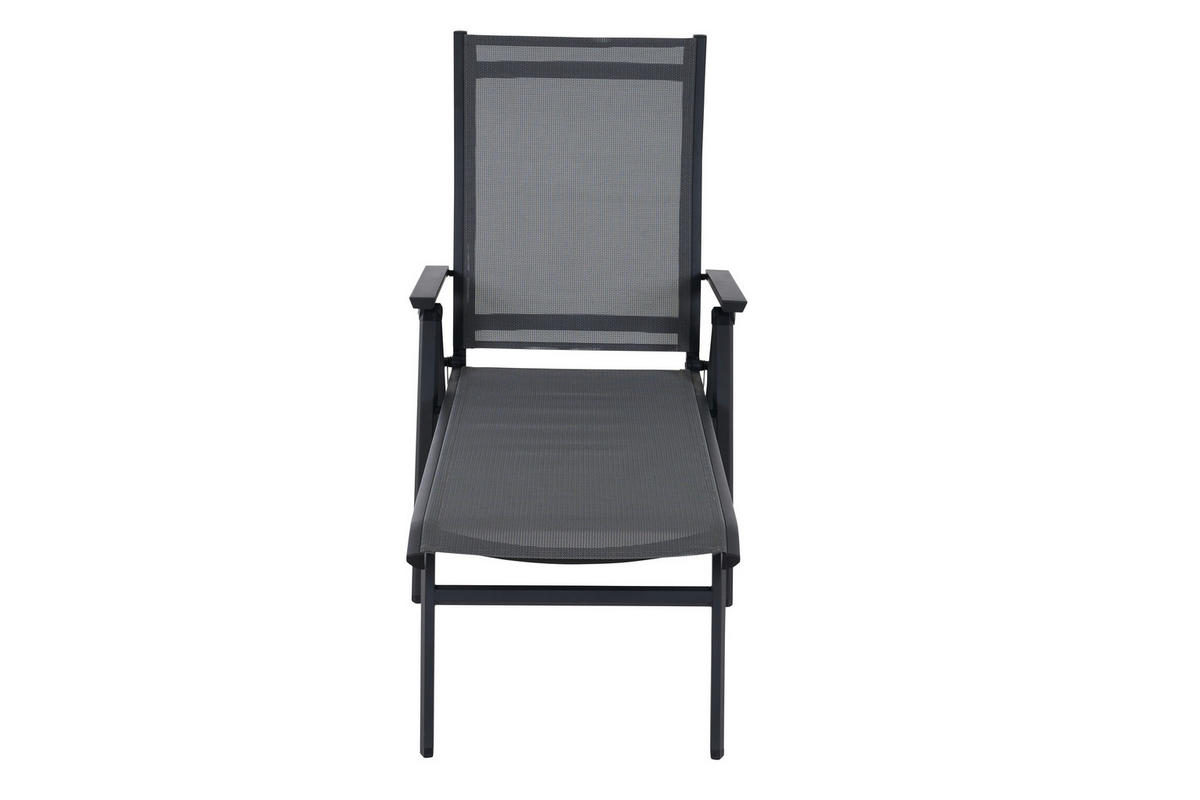 GARTENLIEGE 63/99,5/182,5 cm  - Anthrazit, Basics, Kunststoff/Metall (63/99,5/182,5cm) - Siena Garden