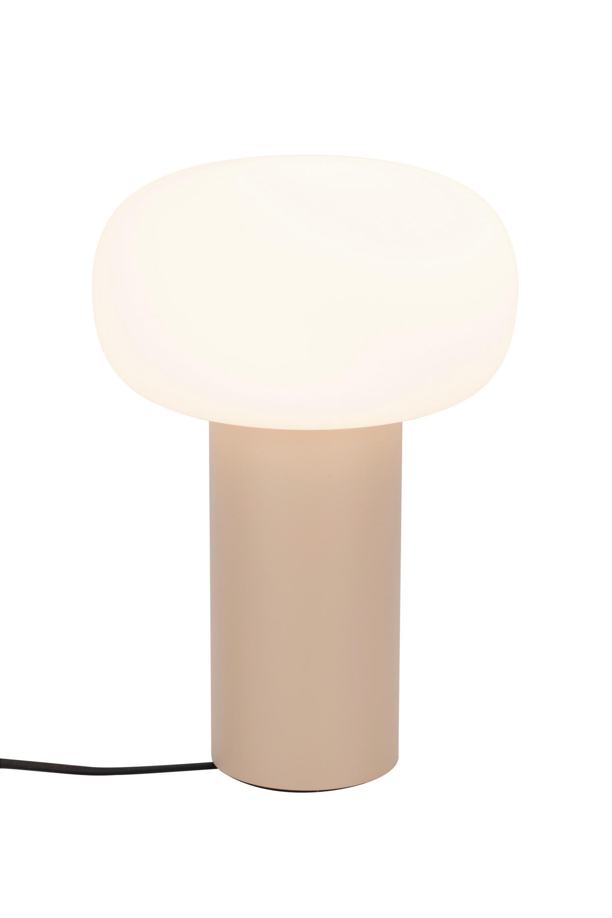 AKKU-TISCHLEUCHTE 13/19 cm   - Sandfarben/Weiß, Design, Glas/Metall (13/19cm) - Dieter Knoll