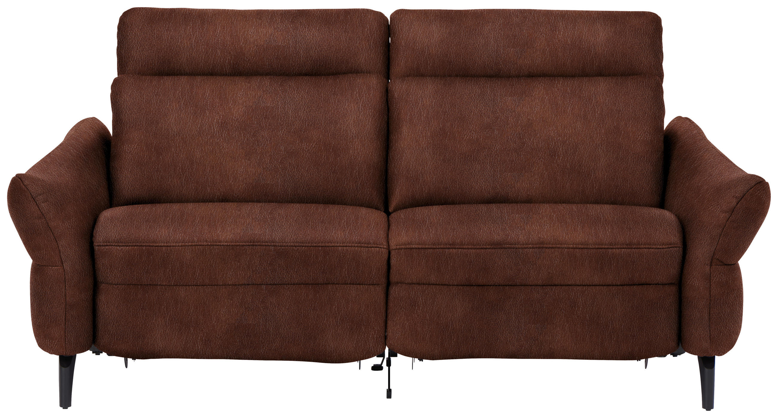 2-SITZER-SOFA in Leder Rotbraun  - Rotbraun/Anthrazit, Design, Leder/Metall (187/92/97cm) - Himolla Komfortklass