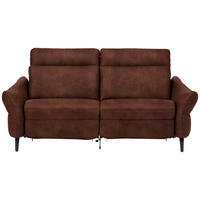 2-SITZER-SOFA in Leder Rotbraun  - Rotbraun/Anthrazit, Design, Leder/Metall (187/92/97cm) - Himolla Komfortklass