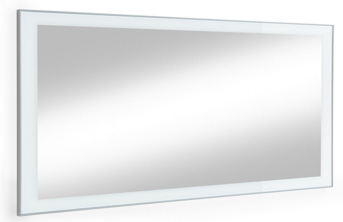WANDSPIEGEL 120/60/2 cm    in rechteckig  - Weiß, Design, Glas (120/60/2cm)