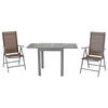 GARTENSET Aluminium  - Taupe/Silberfarben, MODERN, Textil/Metall - Gardenson
