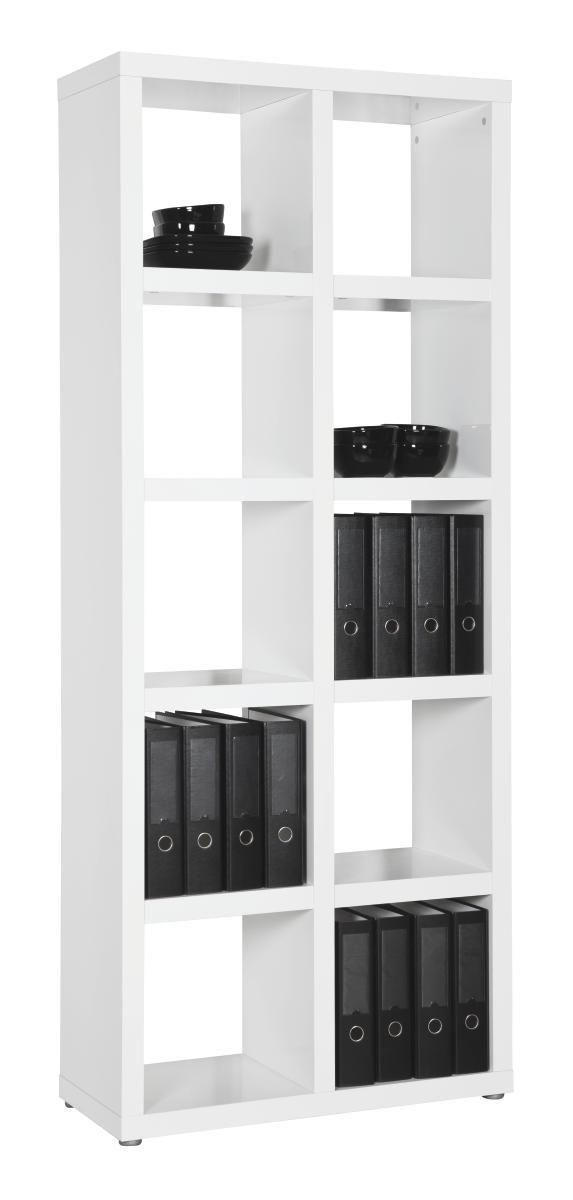 REGAL Weiß  - Alufarben/Weiß, Design, Holz/Holzwerkstoff (84/203/35cm) - Xora