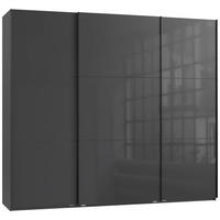 SCHWEBETÜRENSCHRANK  in Graphitfarben, Grau  - Schwarz/Graphitfarben, KONVENTIONELL, Glas/Holzwerkstoff (250/216/65cm) - Stylife