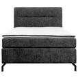 BOXSPRINGBETT 140/200 cm  in Anthrazit  - Anthrazit/Schwarz, Design, Textil/Metall (140/200cm) - Esposa
