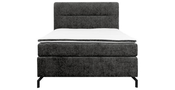 BOXSPRINGBETT 140/200 cm in Anthrazit - Anthrazit/Schwarz, Design, Textil/Metall (140/200cm) - Esposa