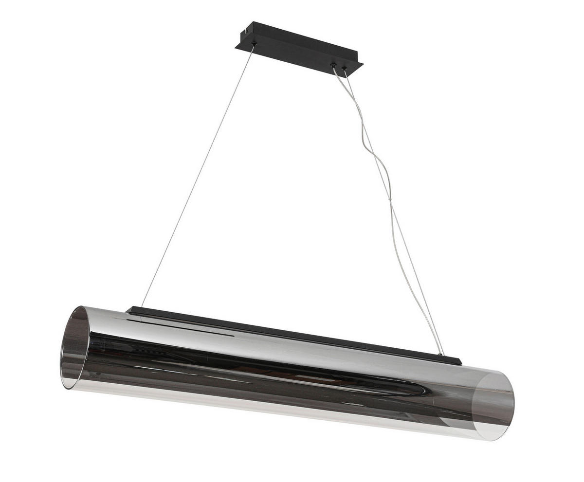 LED-HÄNGELEUCHTE Lumos 100/16/169,5 cm   - Chromfarben/Schwarz, Design, Glas/Kunststoff (100/16/169,5cm) - Dieter Knoll