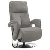 RELAXSESSEL in Leder Silberfarben  - Chromfarben/Silberfarben, Design, Leder/Metall (77/110/87cm) - Valdera