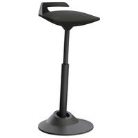 BÜROHOCKER 38/60-93/38 cm  - Schwarz, Basics, Textil/Metall (38/60-93/38cm) - Aeris