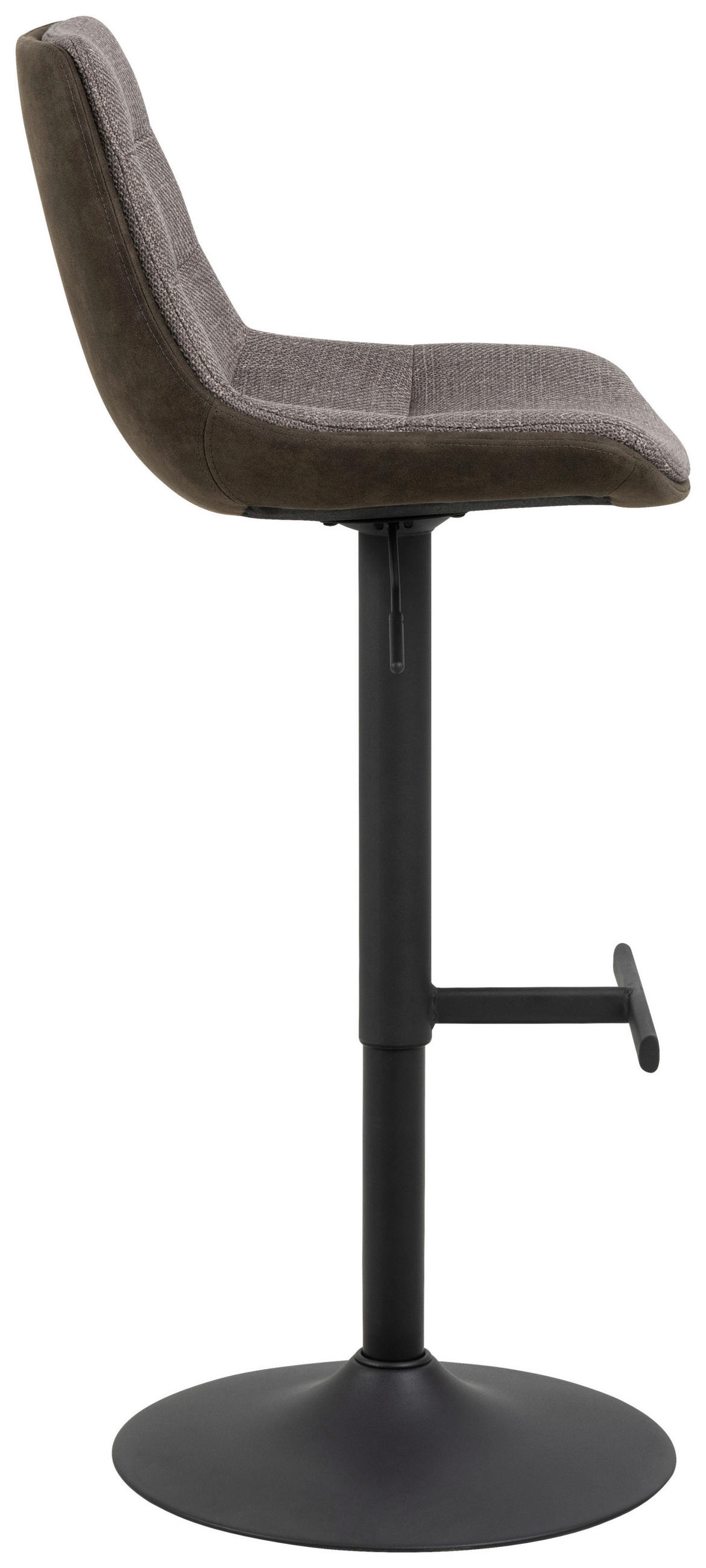 BARSKA STOLICA  sivo-smeđa, svijetlo siva  tekstil, metal      - sivo-smeđa/svijetlo siva, Design, tekstil/metal (47/95/52,5cm)