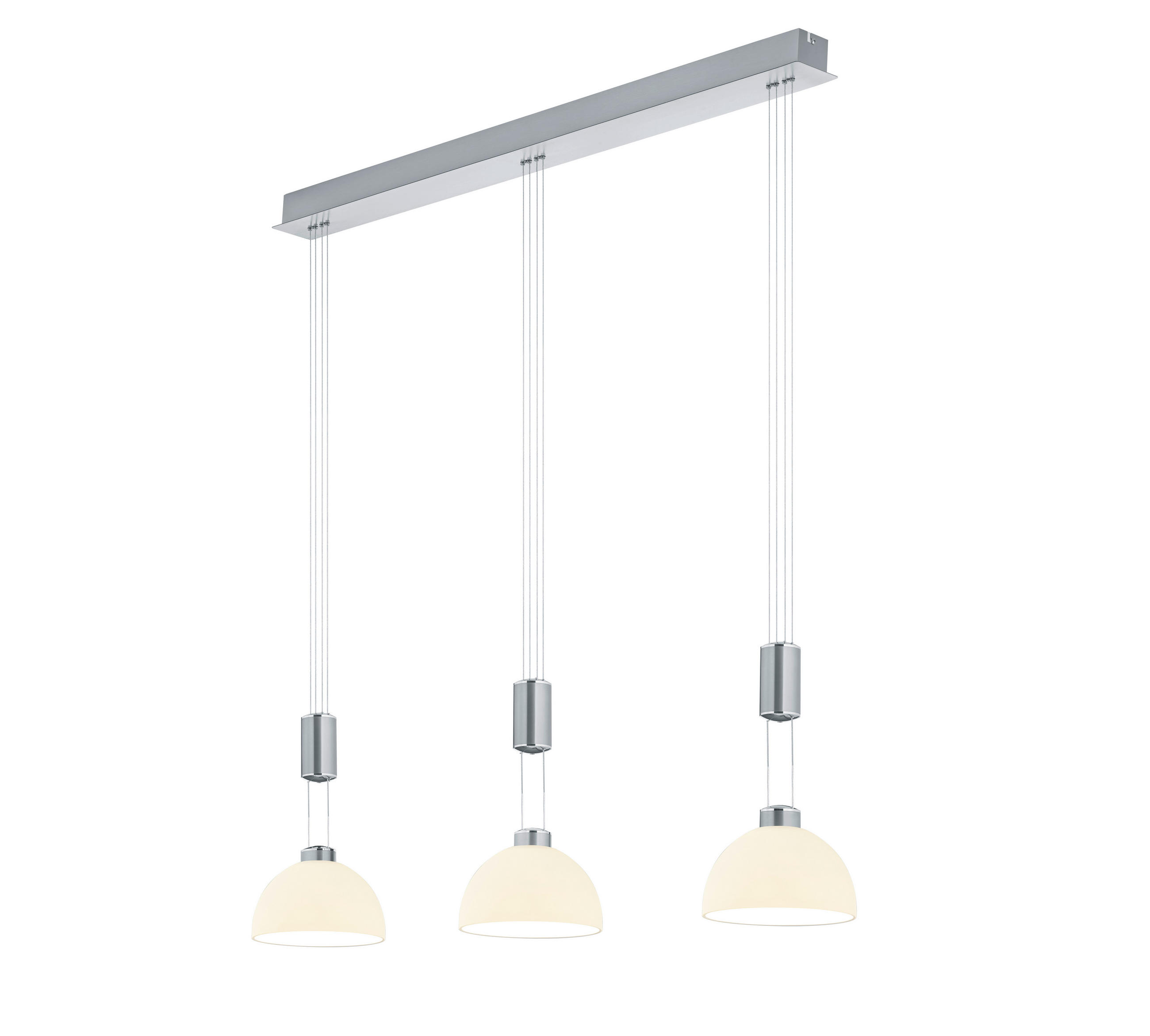 LED-HÄNGELEUCHTE Moon 100/20/150 cm   - Chromfarben/Nickelfarben, KONVENTIONELL, Metall (100/20/150cm) - Hell