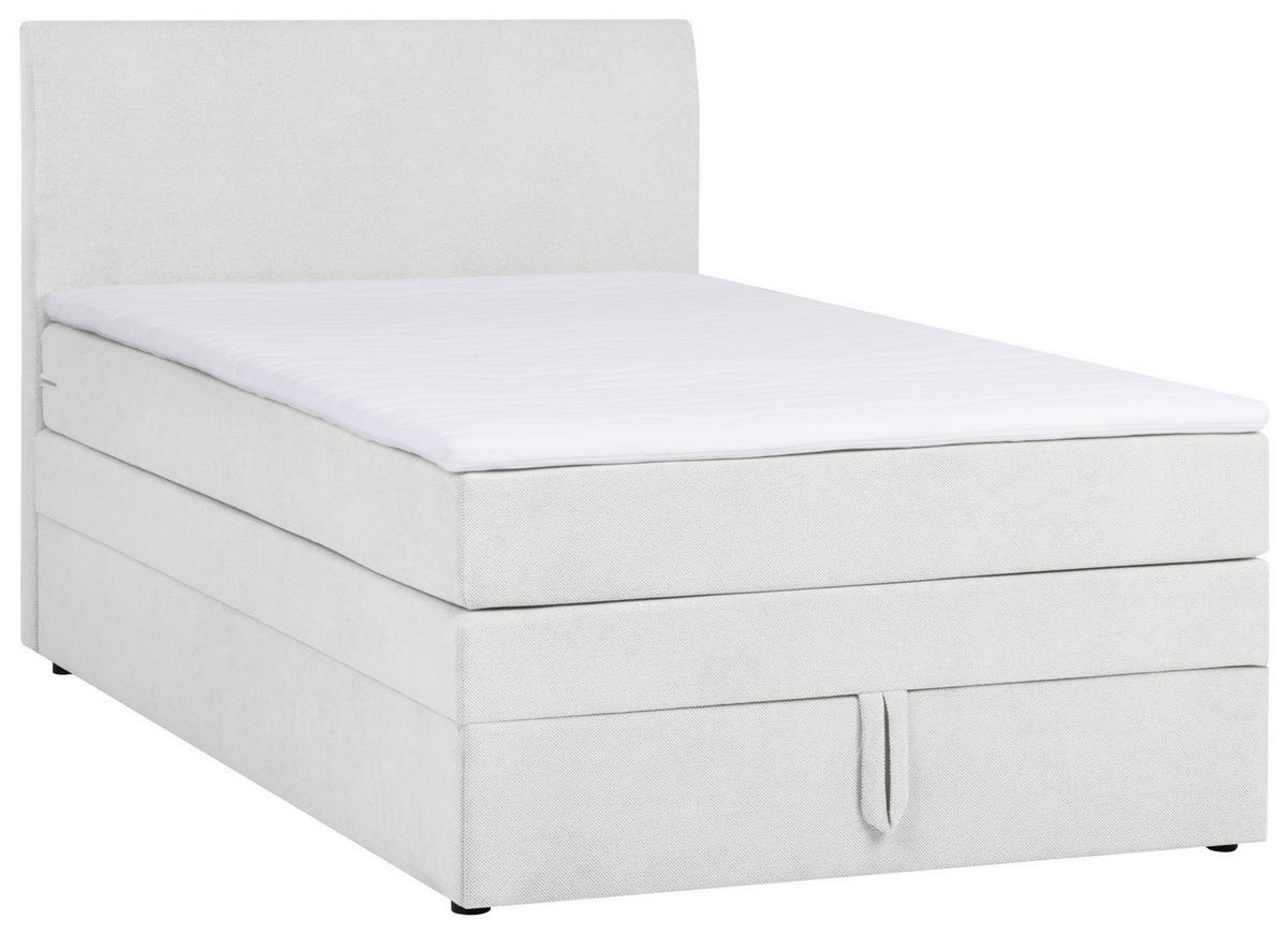 BOXSPRINGBETT 140/200 cm  in Hellgrau  - Hellgrau/Schwarz, KONVENTIONELL, Holz/Kunststoff (140/200cm) - MID.YOU
