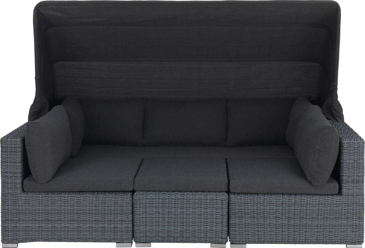 LOUNGE GARNITÚRA   228/70/84 cm  - szürke, Romantik / Landhaus, műanyag/textil (228/70/84cm) - Ambia Garden