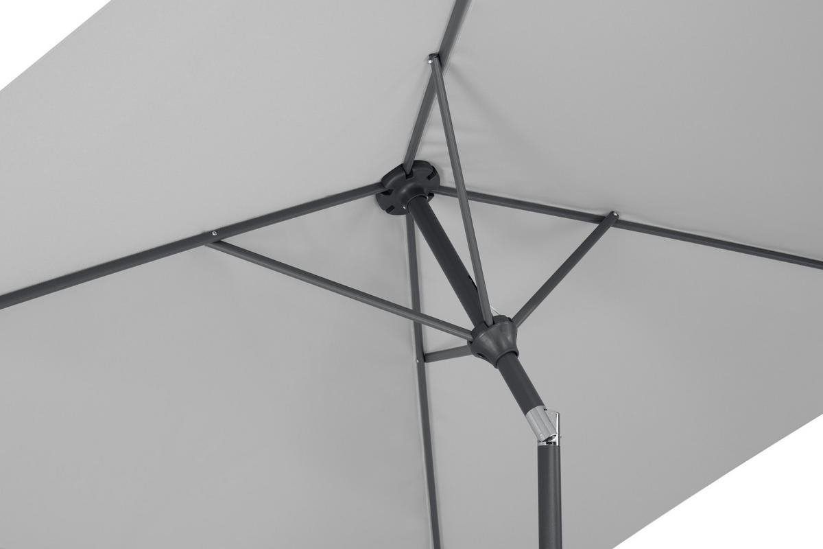 SONNENSCHIRM   - Anthrazit/Silberfarben, Basics, Textil/Metall (210/228/130cm) - Schneider