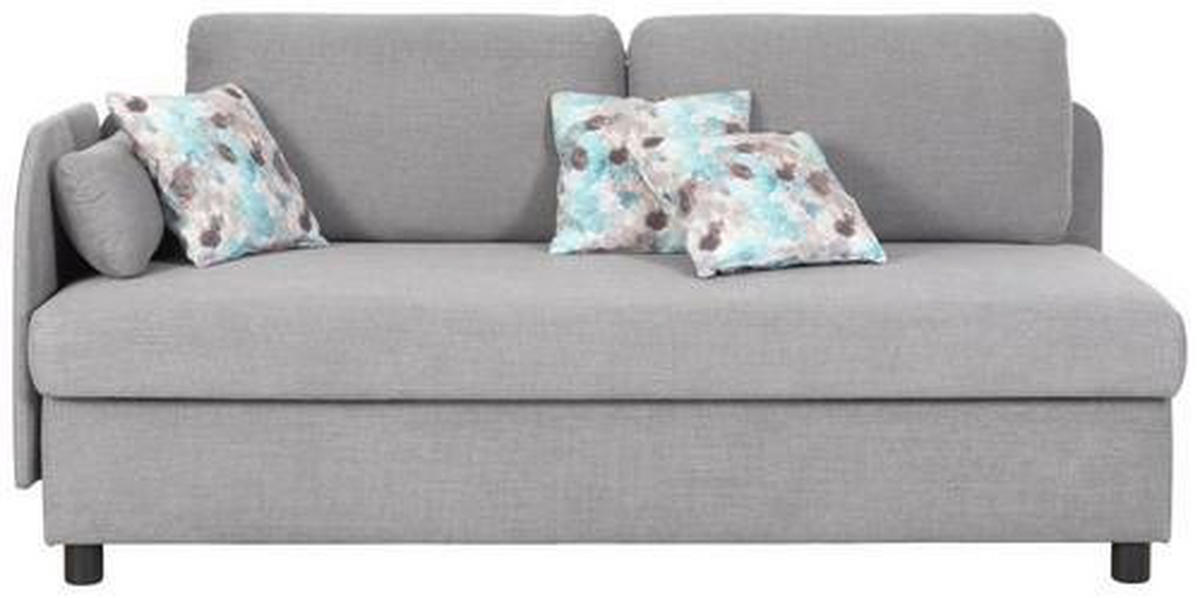 LIEGE in Flachgewebe Grau  - Wengefarben/Grau, Konventionell, Holz/Textil (206/80/94cm) - Joka
