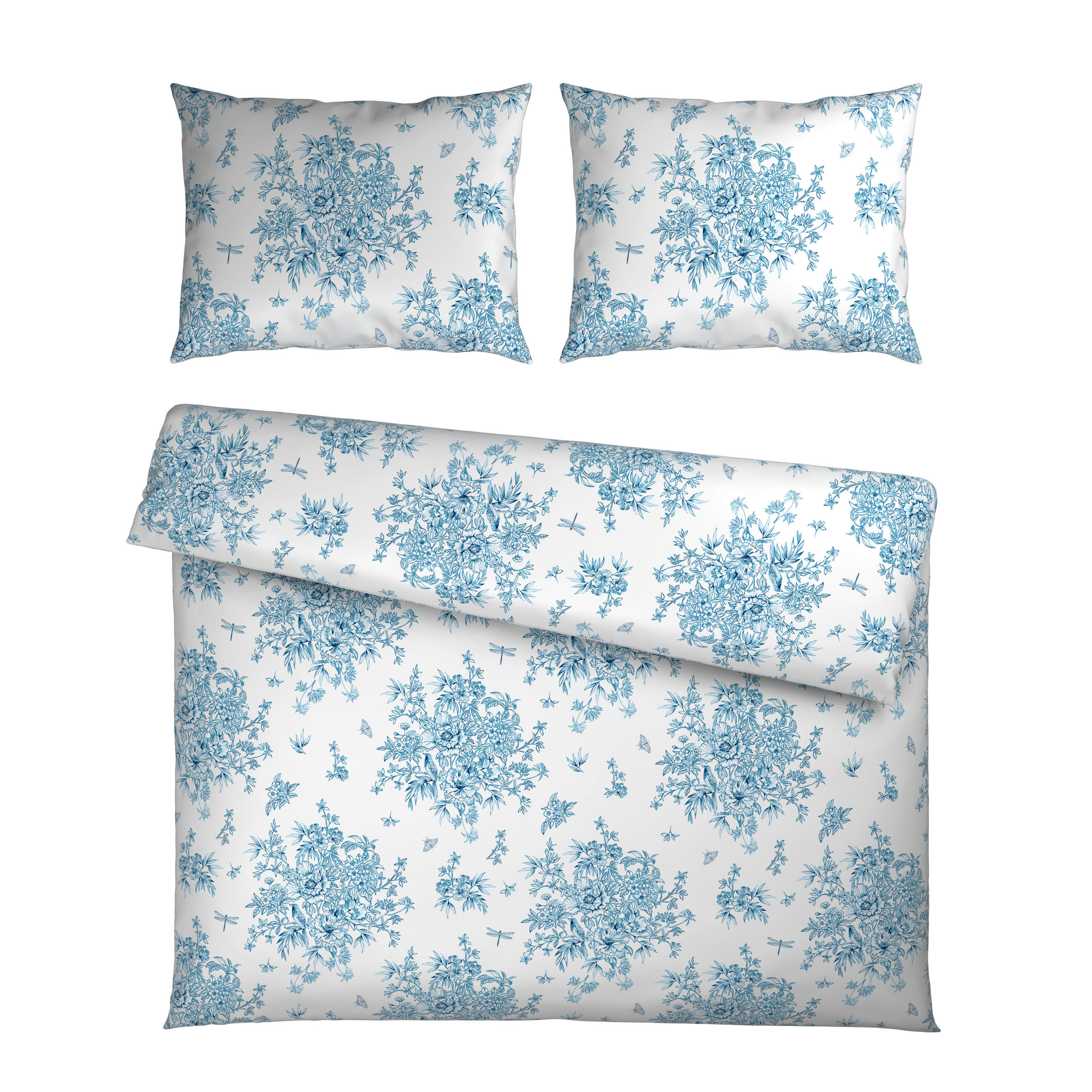 Lenjerie De Pat  - albastru/alb, Konventionell, textil (200/220cm) - Esposa