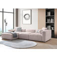 ECKSOFA  in Chenille Rosa  178/323 cm  - Schwarz/Rosa, MODERN, Kunststoff/Textil (178/323cm) - Carryhome
