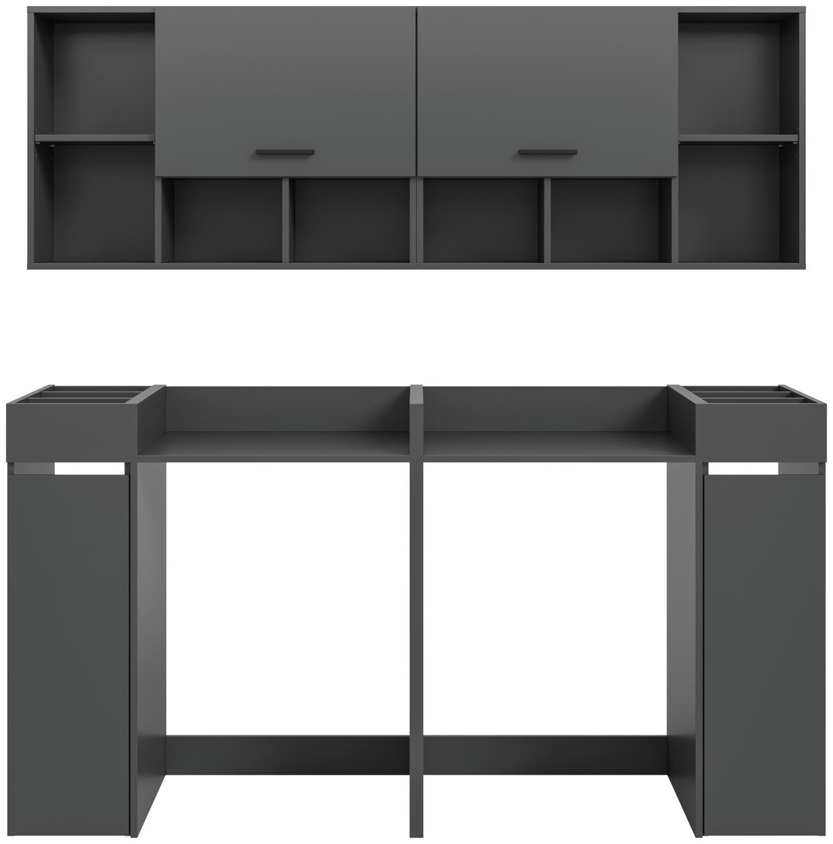 HAUSWIRTSCHAFTSRAUM 190/195/60 cm  in Anthrazit  - Anthrazit, Basics, Holzwerkstoff (190/195/60cm) - MID.YOU