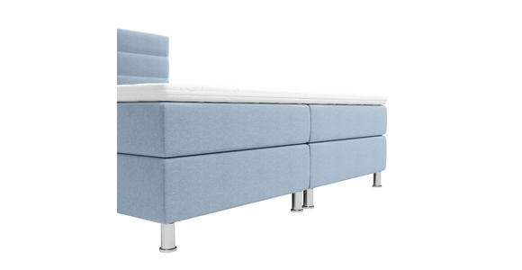 BOXBETT 180/200 cm  in Blau  - Chromfarben/Blau, KONVENTIONELL, Textil/Metall (180/200cm) - Carryhome