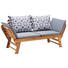 GARTENBANK Akazie - Akaziefarben/Grau, Design, Holz/Textil (190/75/67cm) - Ambia Garden