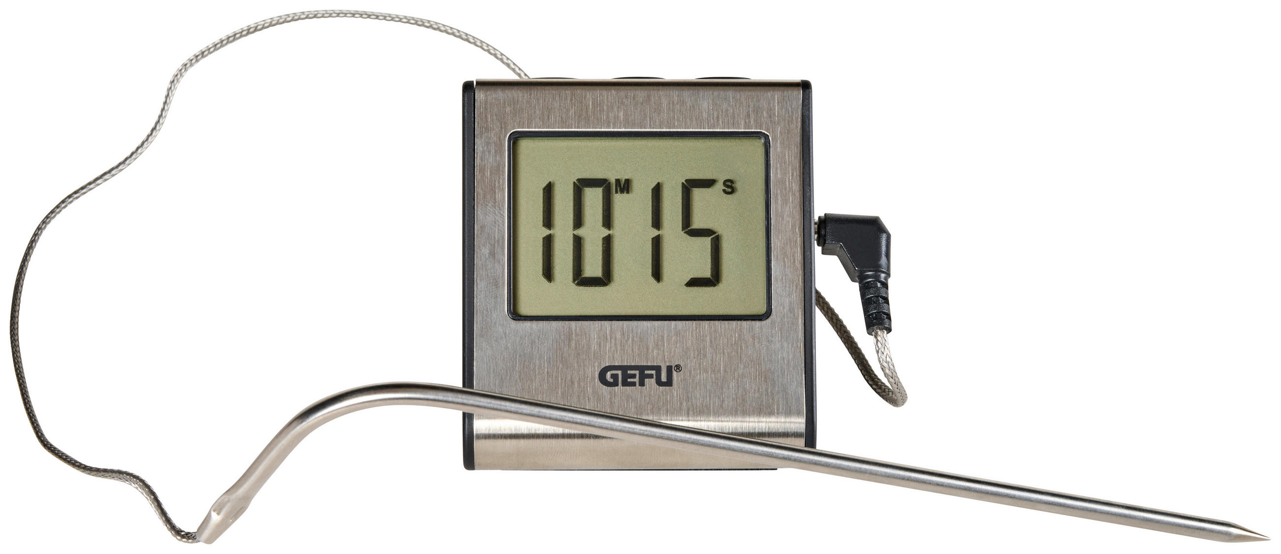 TERMOMETER ZA MESO - barve kroma/črna, Basics, kovina/umetna masa - Gefu