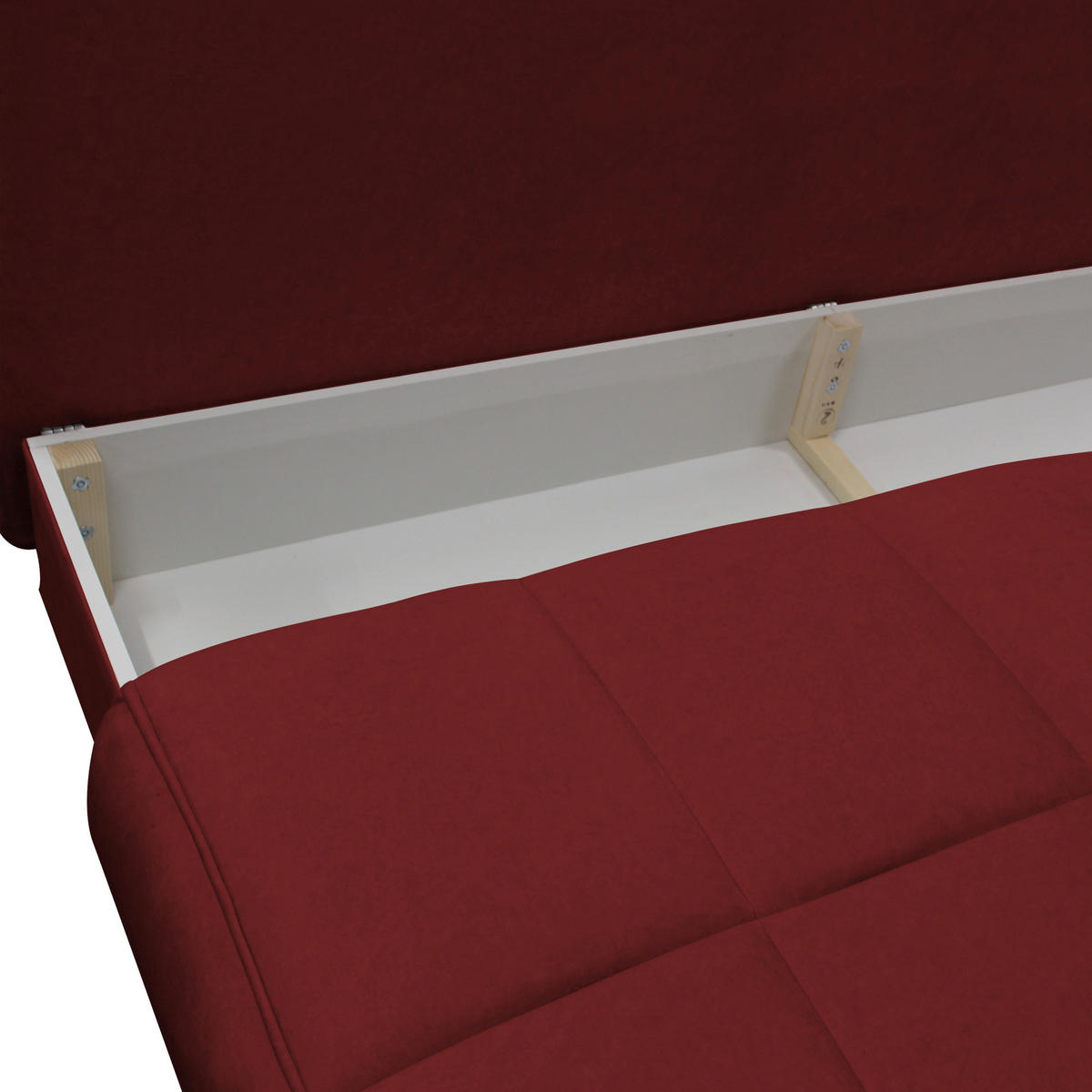 SCHLAFSOFA in Velours Bordeaux  - Bordeaux/Goldfarben, Design, Textil/Metall (200/90/97cm) - MID.YOU